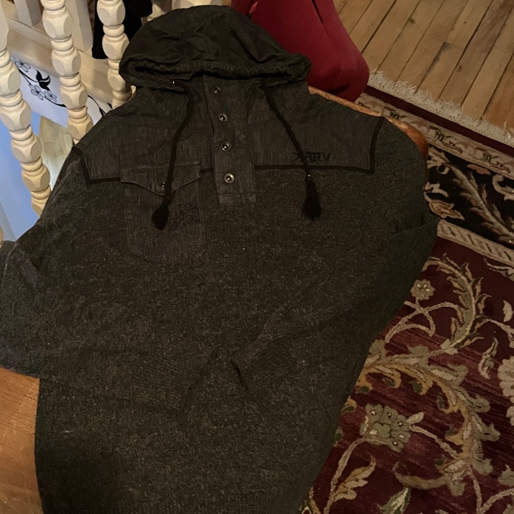 KARV XL Men’s 100% cotton blend Classy Dark Gray Hooded Pullover